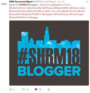 SHRM Blogger Team tweeting away at the HR Conference