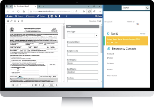 healthcare-hr-software-integrations A screenshot of GRM's HR software for healthcare.